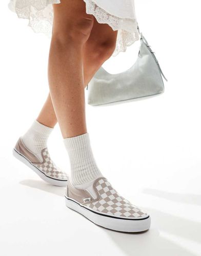 Classic - Baskets à enfiler à motif damier - moyen et blanc - Vans - Modalova