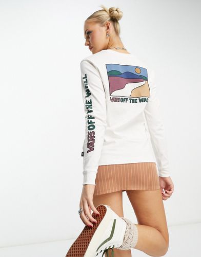 Sun Trail Mountain - T-shirt manches longues imprimé au dos - cassé - Vans - Modalova