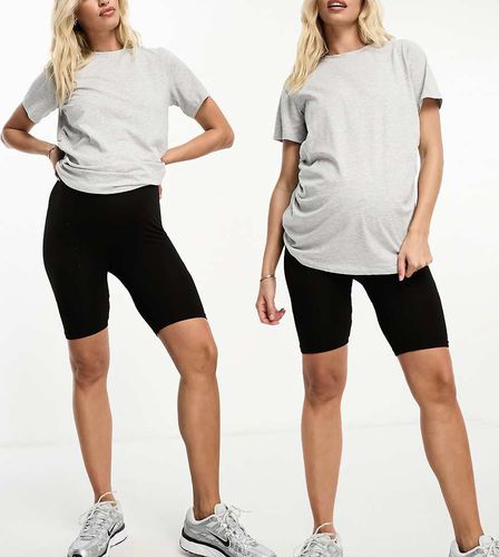 Lot de 2 shorts leggings sans coutures recouvrant le ventre - Vero Moda Maternity - Modalova