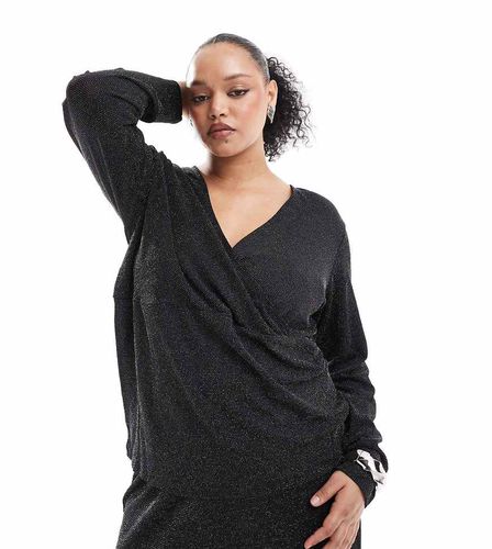 Top d'ensemble croisé devant - pailleté - Vero Moda Curve - Modalova