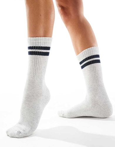 Chaussettes de sport côtelées - Blanc et - Vero Moda - Modalova