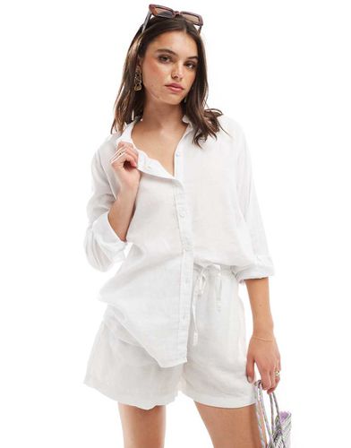 Chemise d'ensemble oversize en lin à rayures - Vero Moda - Modalova