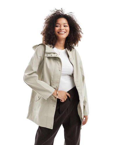 Imperméable enduit à capuche - Taupe - Vero Moda - Modalova