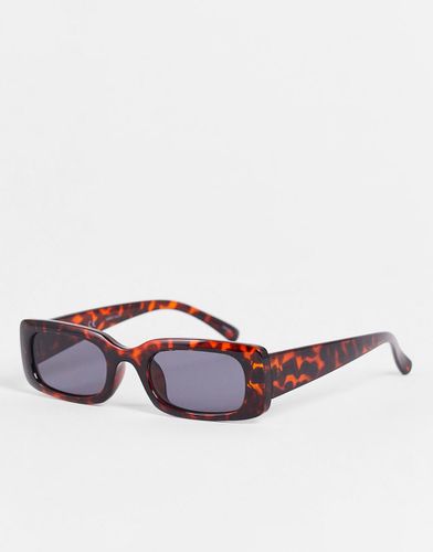 Lunettes de soleil fines à monture carrée - Écaille de tortue - Vero Moda - Modalova