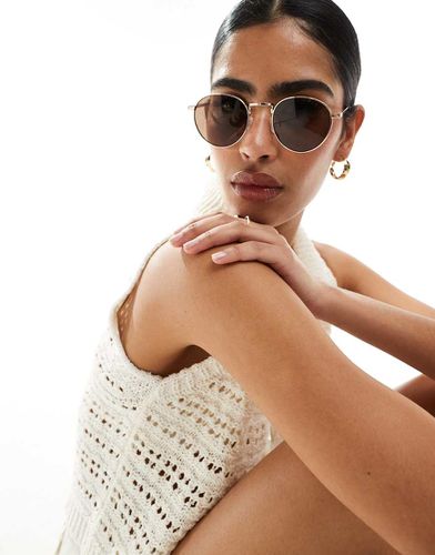 Lunettes de soleil rondes - Doré - Vero Moda - Modalova