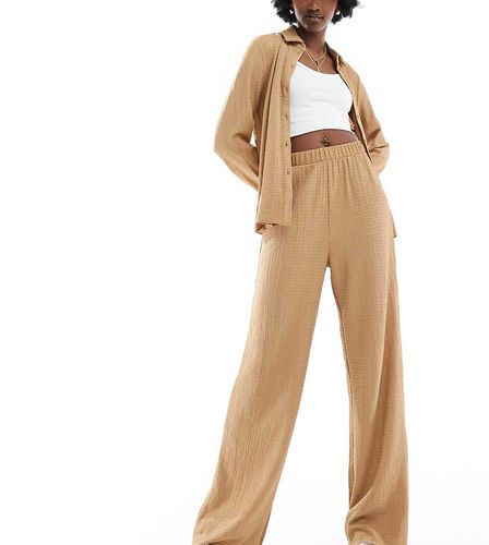 Pantalon d'ensemble en jersey texturé - Beige - Vero Moda Tall - Modalova