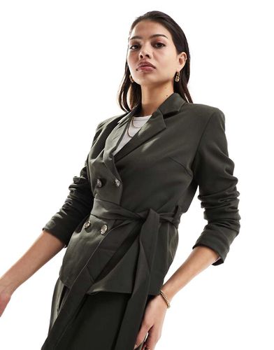 Veste d'ensemble habillé à ceinture - Kaki - Vero Moda - Modalova