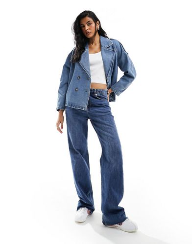 Veste en jean oversize - moyen délavé - Vero Moda - Modalova
