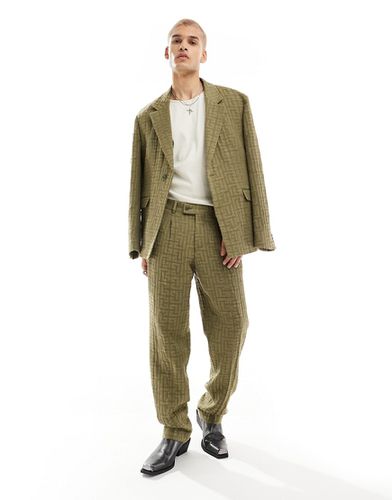 Malacia - Pantalon de costume à carreaux - Kaki - Viggo - Modalova