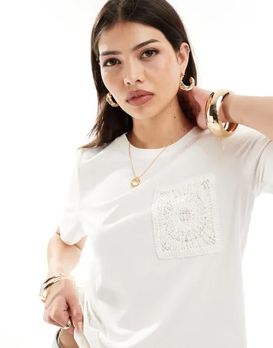 T-shirt oversize avec poche en crochet - Vila - Modalova