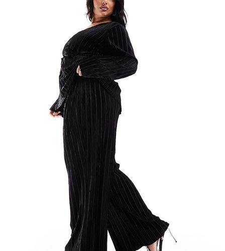 Pantalon d'ensemble ample en velours plissé - Vila Curve - Modalova