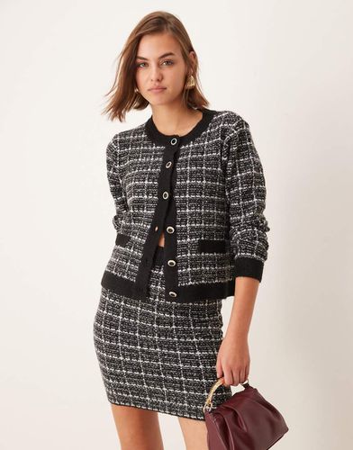 Gilet d'ensemble en maille bouclée à col polo - Noir - Vila - Modalova