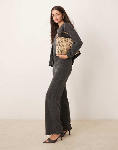 Mix & Match - Pantalon large d'ensemble en jersey de qualité supérieure - foncé - Vila - Modalova