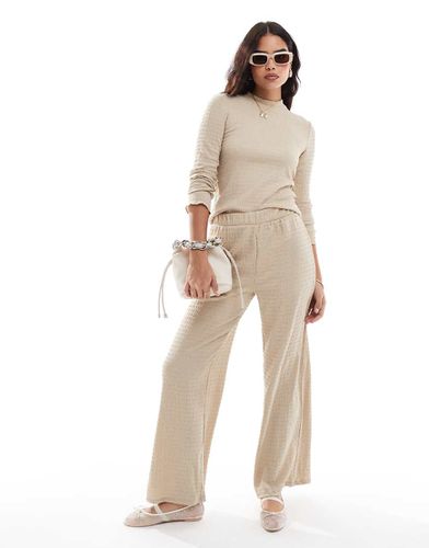 Pantalon texturé ample d'ensemble - Crème - Vila - Modalova