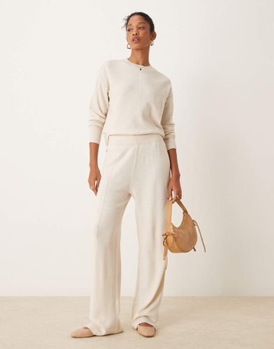 Pantalon d'ensemble en maille - Crème - Vila - Modalova