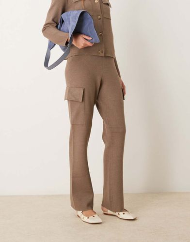 Pantalon d'ensemble structuré en maille de qualité supérieure - Taupe - Vila - Modalova