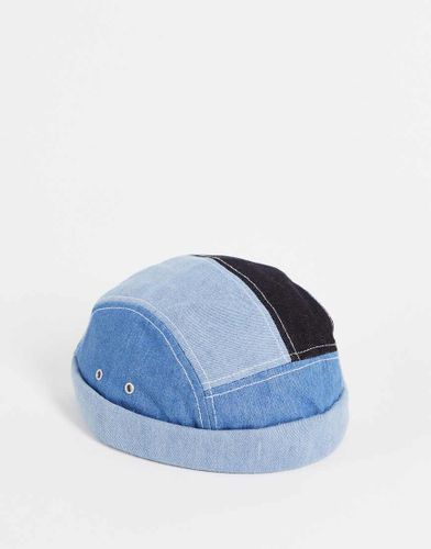 Casquette sans visière en jean design patchwork - Vintage Supply - Modalova