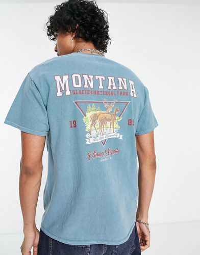 T-shirt à imprimé Montana rétro - Sarcelle - Vintage Supply - Modalova