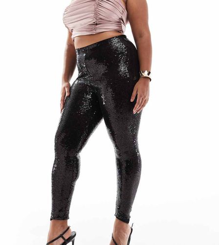 Yours - Legging à sequins - Noir - Yours - Modalova