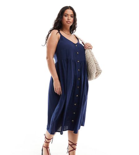 Robe d'été mi-longue en lin - Yours - Modalova