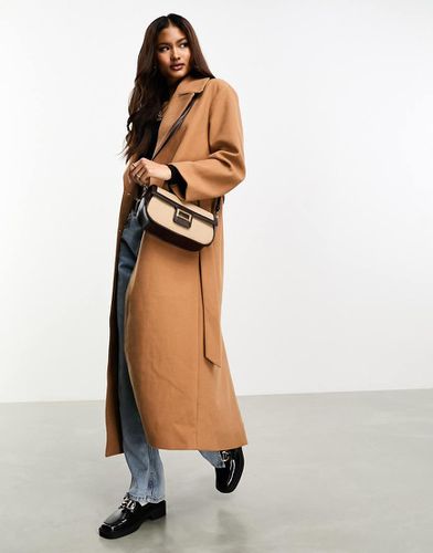 Manteau long habillé avec ceinture - Camel - Yas - Modalova