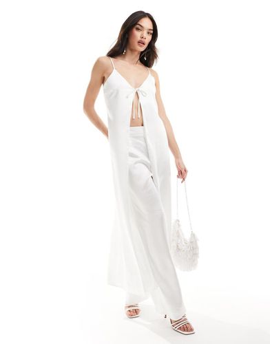 Y.A.S - Pantalon d'ensemble de mariage en satin coupe large - Yas - Modalova