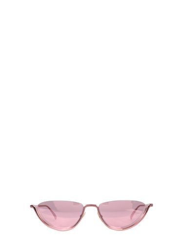 Sunglasses with metal half-frame - bottega veneta - Modalova