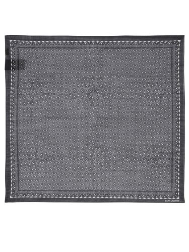 Wool twill bandana with rhombus and hearts - saint laurent - Modalova