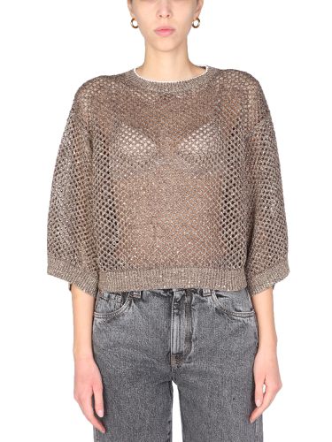 Sparkling mesh sweater - brunello cucinelli - Modalova