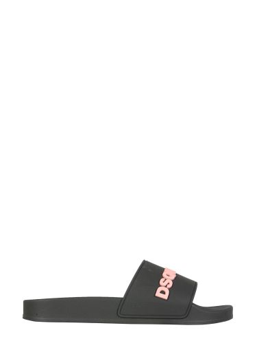 Dsquared rubber slide sandals - dsquared - Modalova