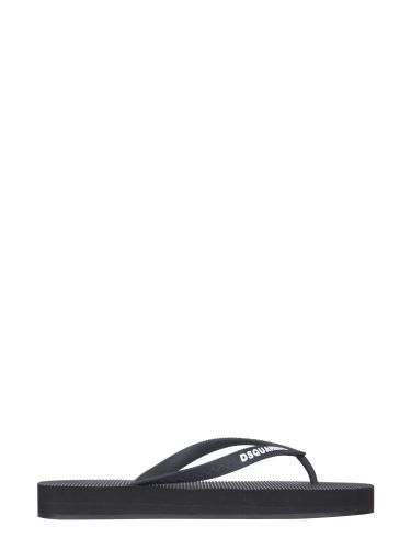 Dsquared rubber thong sandals - dsquared - Modalova