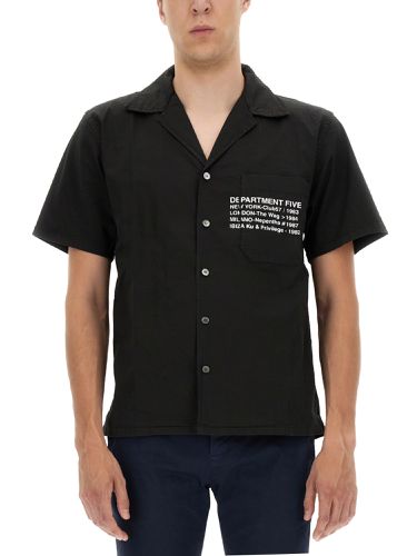 Hawaiian shirt with logo print - department five - Modalova