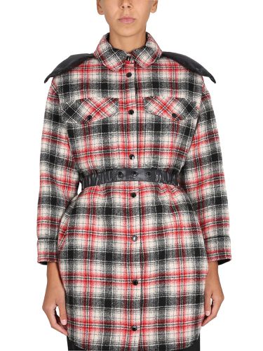 Reversible padded shirt dress - moncler - Modalova