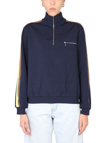 Sweatshirt with front zipper - tory burch - Modalova