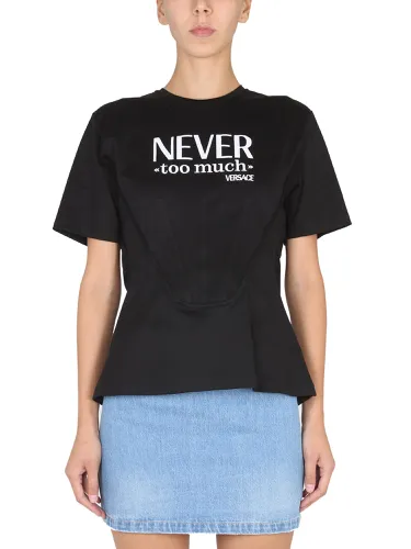 Never too much" corset t-shirt - versace - Modalova