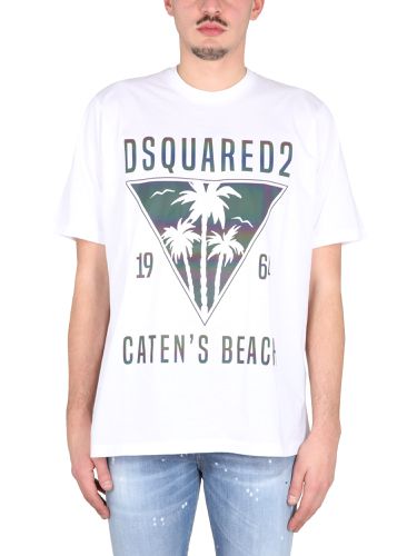 Dsquared t-shirt d2 caten's beach - dsquared - Modalova