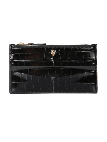 Flat wallet with zipper - alexander mcqueen - Modalova