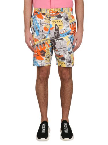 Moschino bermuda city print - moschino - Modalova