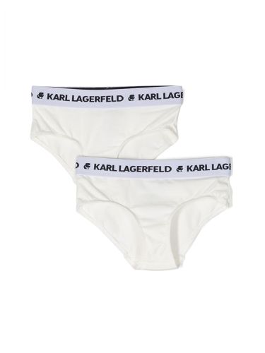 Set of 2 logoed elastic briefs - karl lagerfeld - Modalova