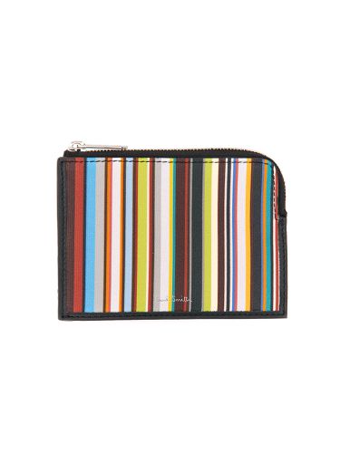 Signature stripe zipper wallet - paul smith - Modalova