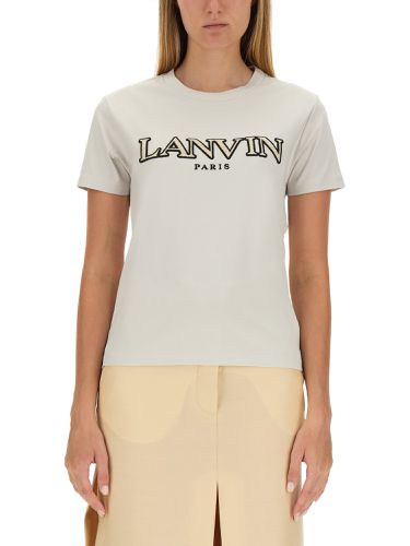 Lanvin t-shirt with logo embroidery - lanvin - Modalova