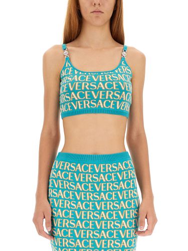 Versace short knit top - versace - Modalova
