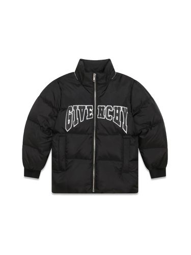 Down jacket with hood and logo - givenchy - Modalova