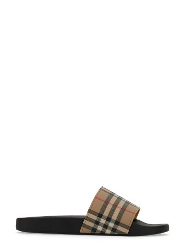 Burberry check print slide sandal - burberry - Modalova