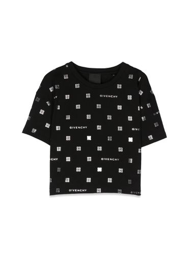 Givenchy crop logo allover t-shirt - givenchy - Modalova