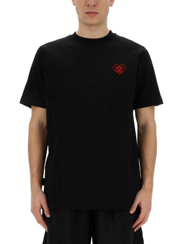 T-shirt with heart embroidery - family first - Modalova