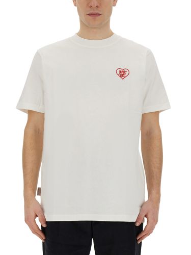 T-shirt with heart embroidery - family first - Modalova