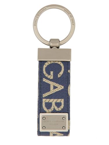 Keychain with logoed label - dolce & gabbana - Modalova