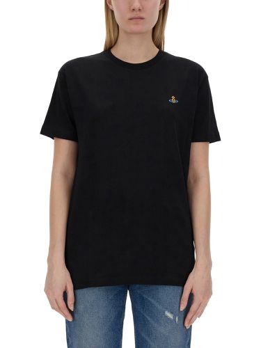 T-shirt with orb embroidery - vivienne westwood - Modalova