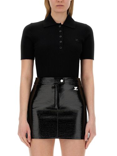 Courreges knitted polo - courreges - Modalova